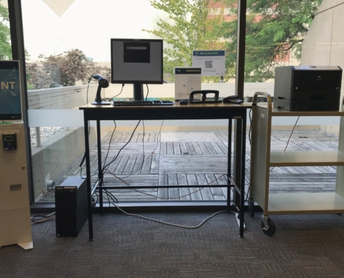 The printing station at New Westminster Public Library's main branch.